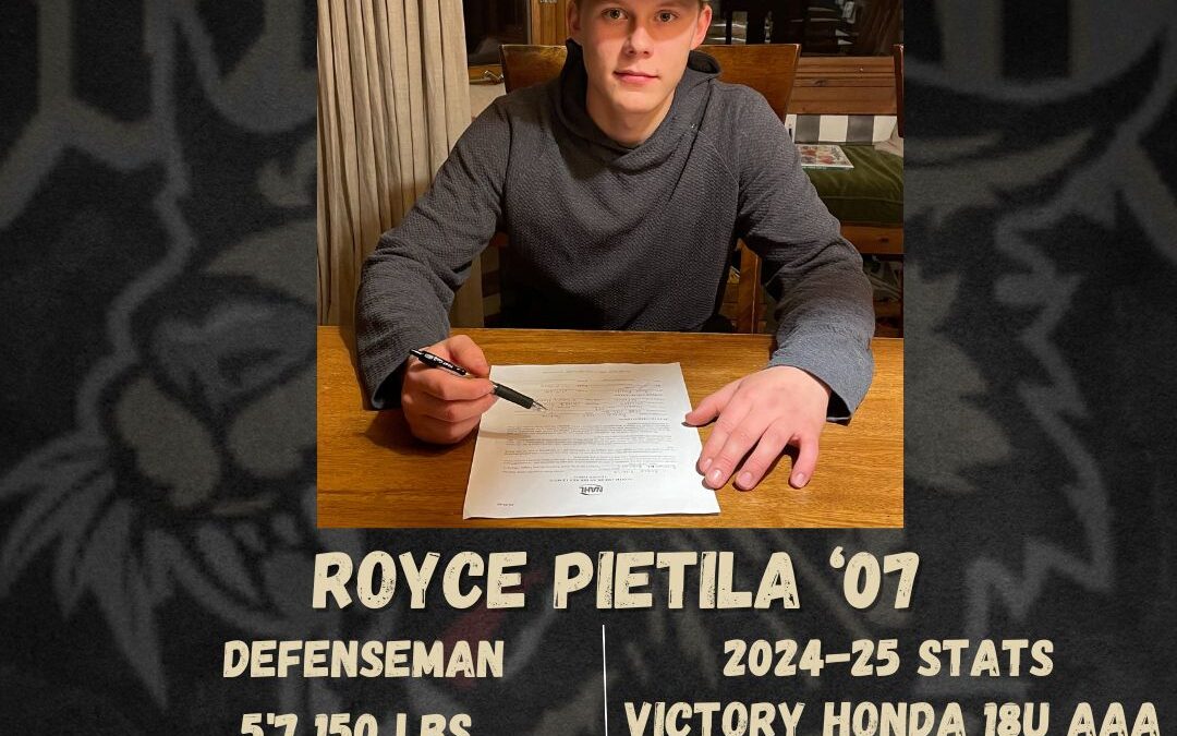 Royce Pietila Signs Tender with Bobcats for 25-26 Season